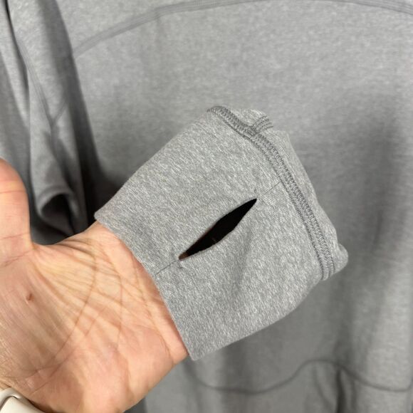 Lululemon Ready to Rulu Crop Sweater Women 12 Gray Pullover Funnel Neck Athletic - Picture 13 of 14